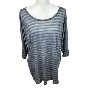 Eileen Fisher top, size Large, stripes, boxy, sustainable, NWT, made in USA